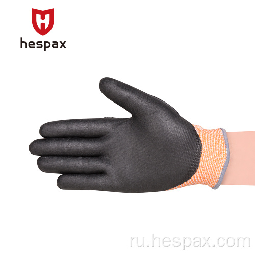 Hespax Work Gloves Оптовые нитриловые покрытые против воздействия
